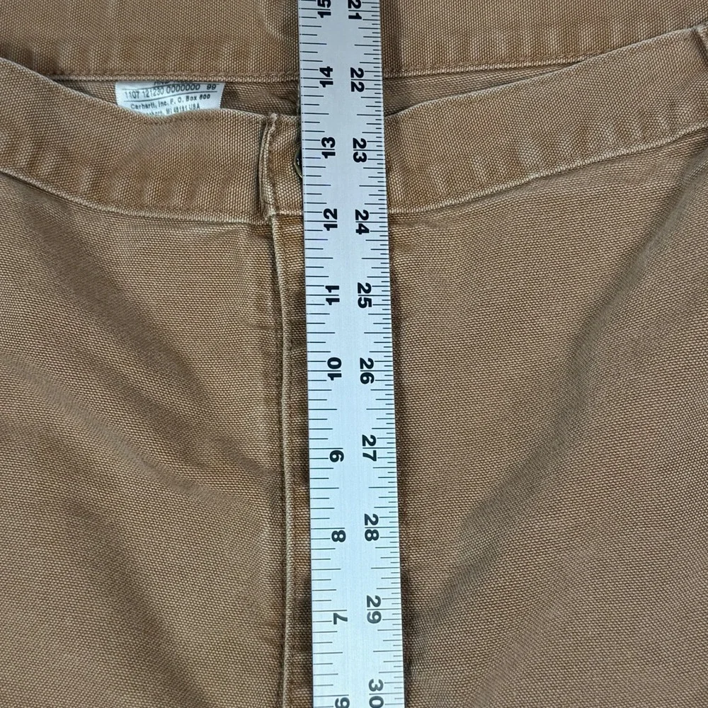 Carhartt Vintage 42x32 Washed Duck Work Dungaree Pants Mens B11 Brown